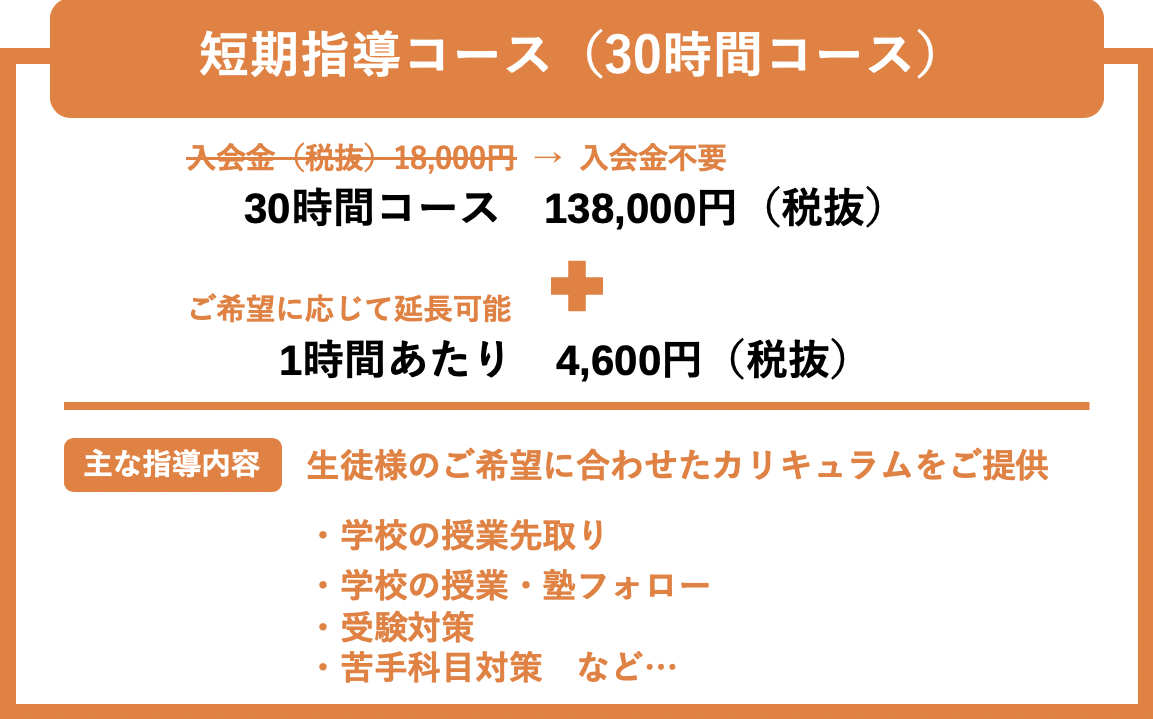 短期指導コース